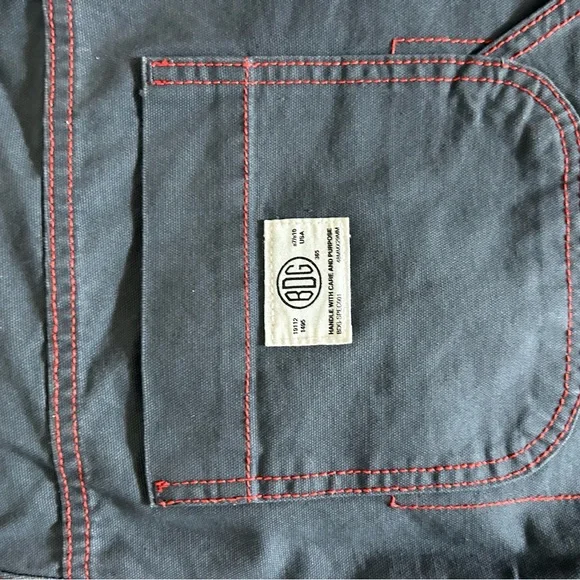 BDG Women’s Cargo Pants with Red Stitching - Picture 5 of 5